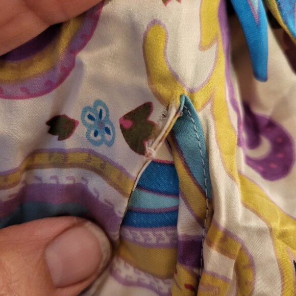 Forenza Vibrant Paisley Blouse in Pink, Blue, and Cream - Picture 8 of 9